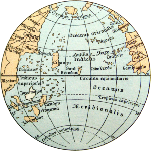 The Erdpafel's depiction of the Pacific, including Java Major