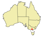 Approximate location of Buckley's wanderings